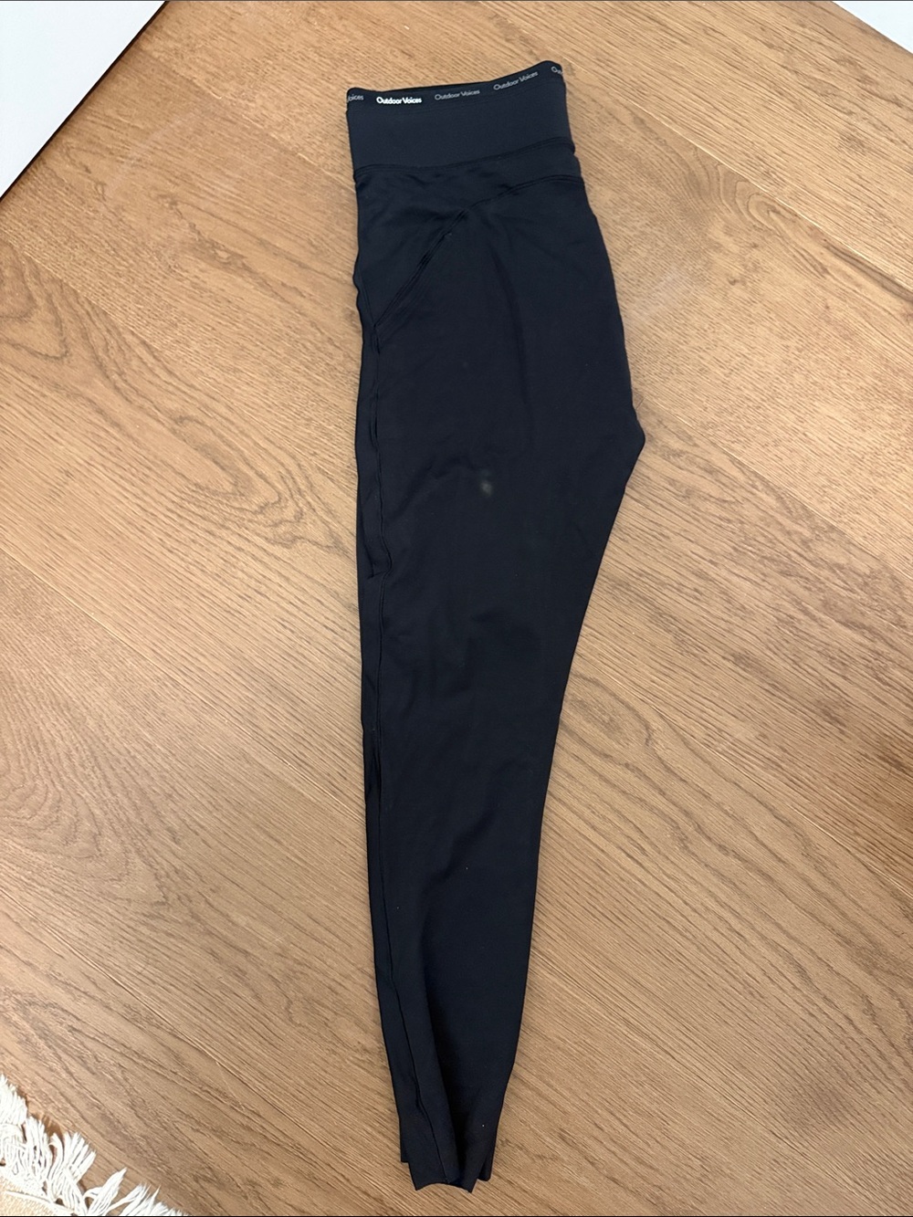 Outdoor Voices Black Kids Performance Leggings with High Waistband